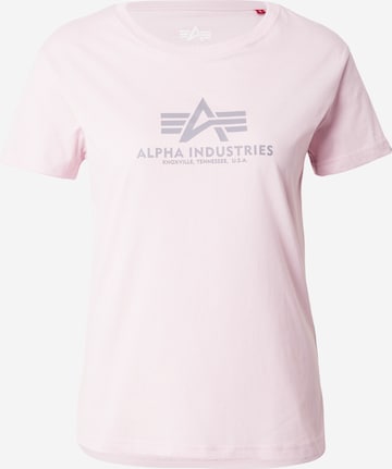 ALPHA INDUSTRIES Shirt in Lila: voorkant
