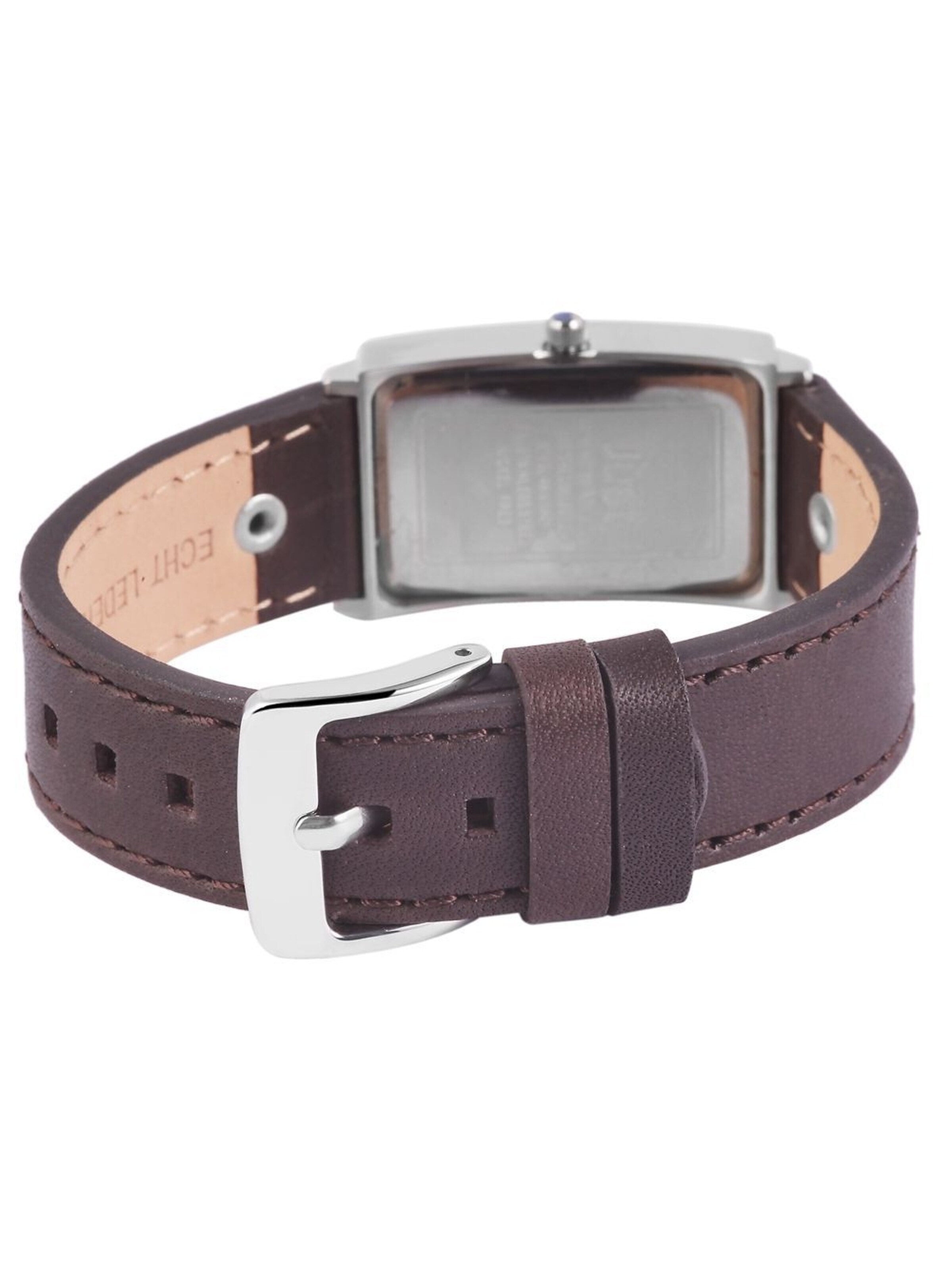 JUST Analog Watch 'silberfarbig, 5 ATM' in Brown