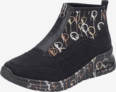 Rieker Stiefelette in beige / braun / schwarz / weiß, Produktansicht