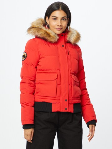 Superdry Winterjas 'Everest' in Rood: voorkant