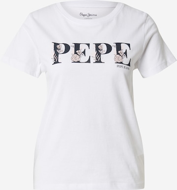 Pepe Jeans Тениска 'BRIA' в бяло: отпред