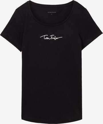 T-shirt TOM TAILOR en noir : devant