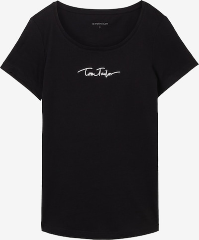 TOM TAILOR T-shirt en noir / blanc, Vue avec produit