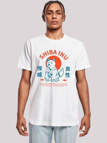 F4NT4STIC T-Shirt 'Japanischer Shiba Inu Hund' in Weiß: Vorderseite