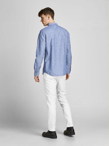 Coupe slim Pantalon chino 'JJMarco Bowie' JACK & JONES en blanc