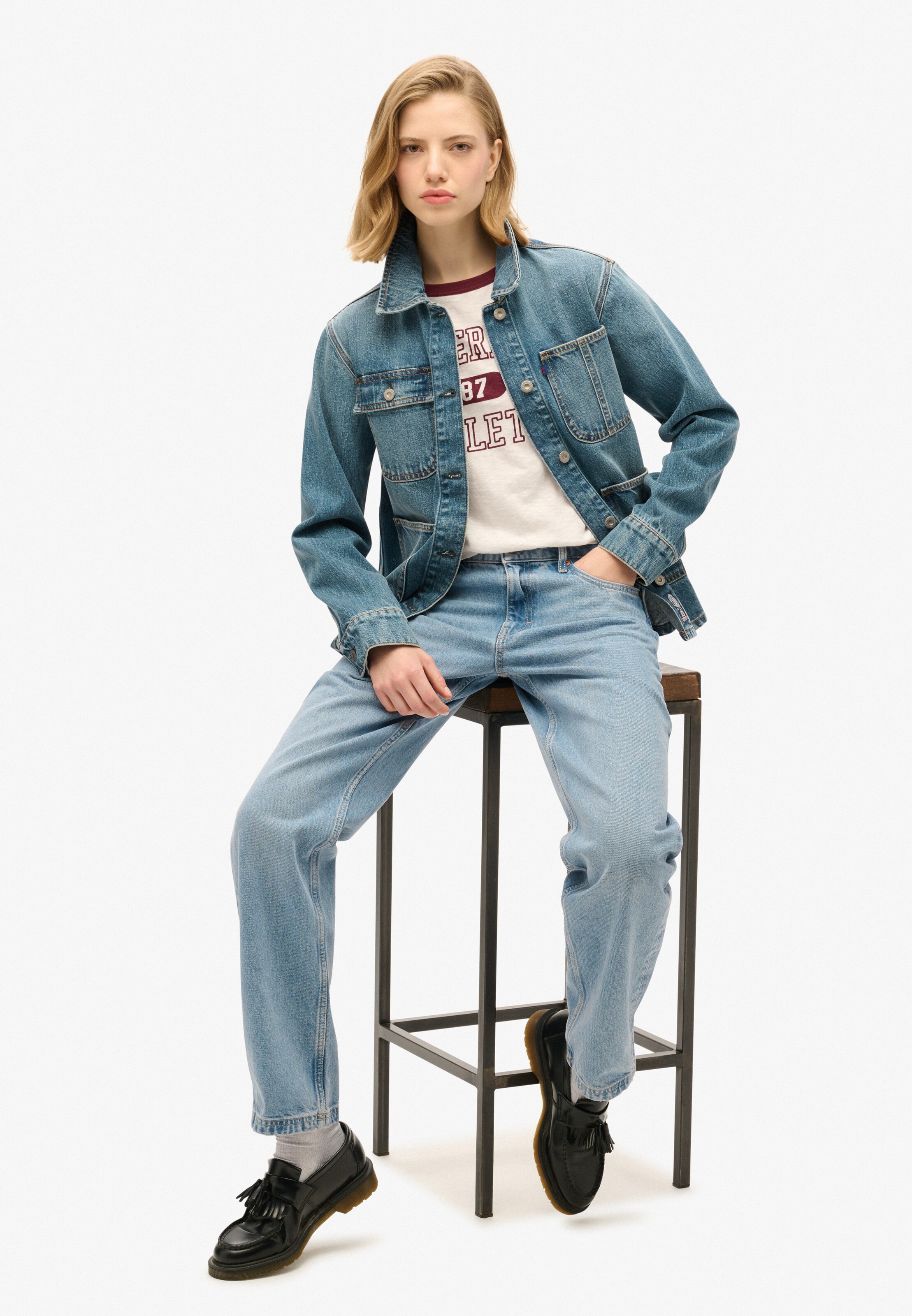 Superdry Tussenjas 'Chore' in Blauw