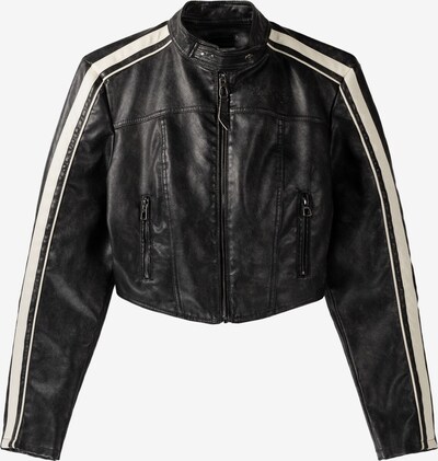 Bershka Between-Season Jacket in Black / Off white, Item view