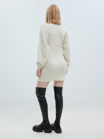 EDITED Knitted dress 'Tonia' in White