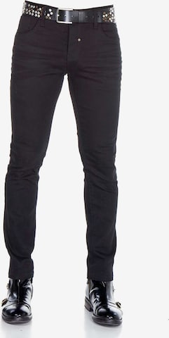 CIPO & BAXX Slim fit Jeans in Black: front