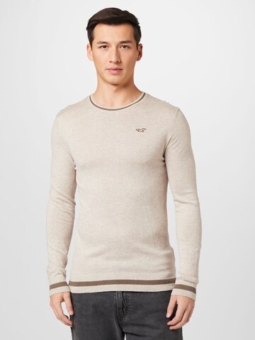 HOLLISTER Sweter w kolorze brązowy: przód