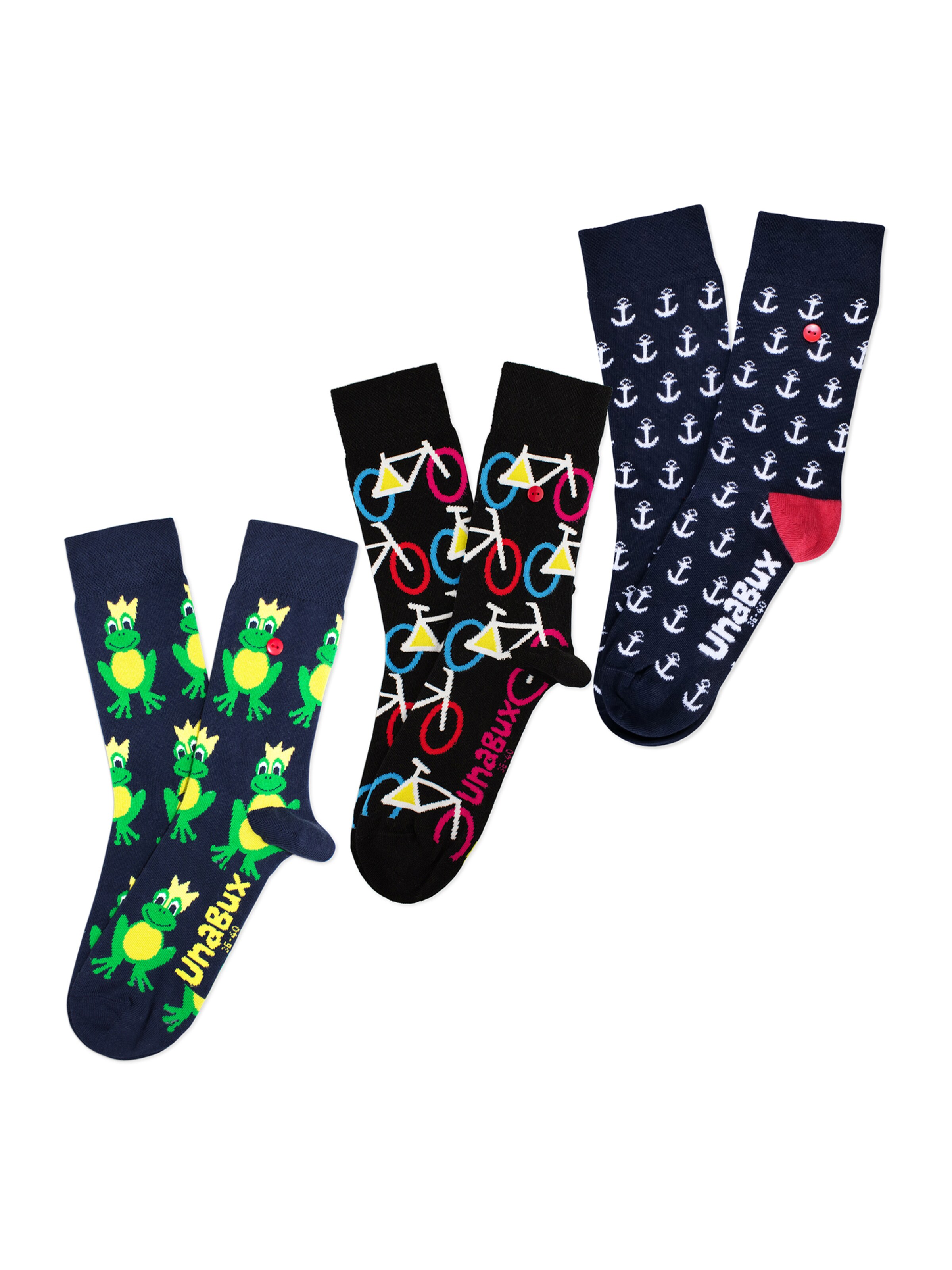 UNABUX Socken in Schwarz: Vorderseite