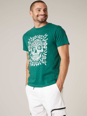 T-Shirt ' SKULITO ' Deeluxe en vert : devant
