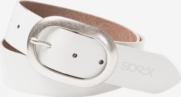 Soccx Belt in White: front