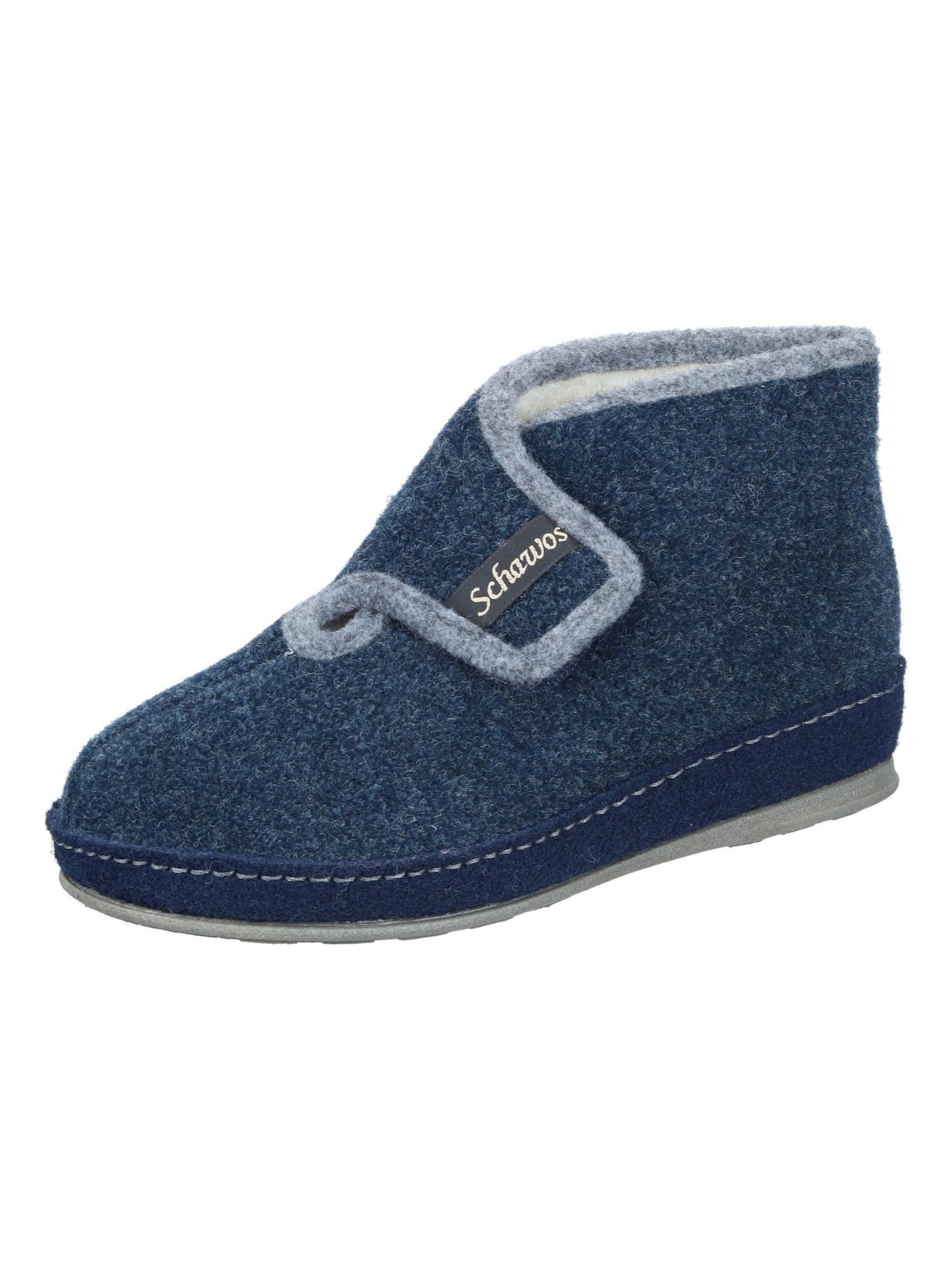 SCHAWOS Slippers 'Hausschuhe' in Blue: front