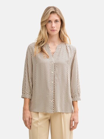 Chemisier TOM TAILOR en beige : devant
