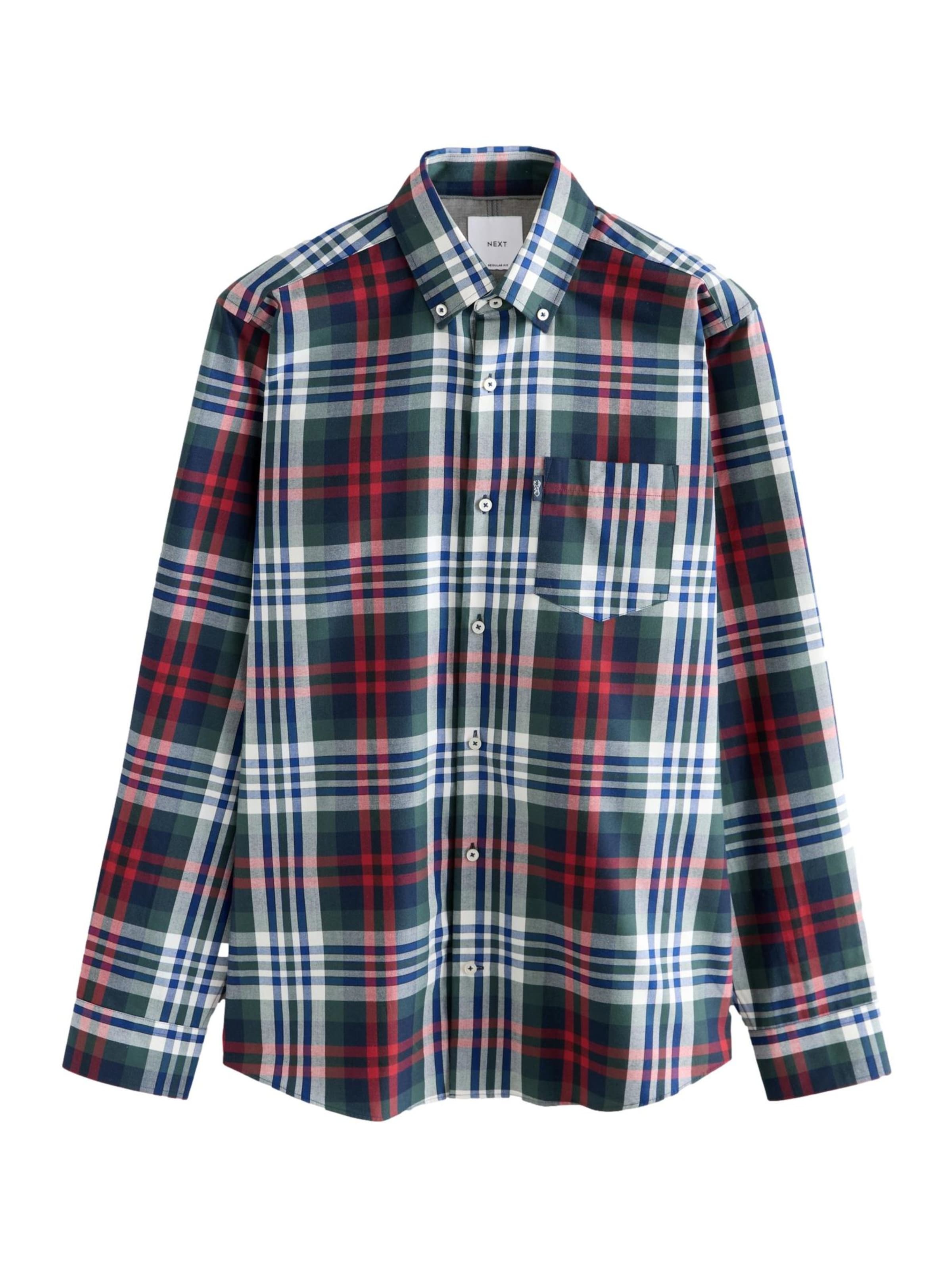 Next Regular fit Πουκάμισο σε πράσινο: μπροστά