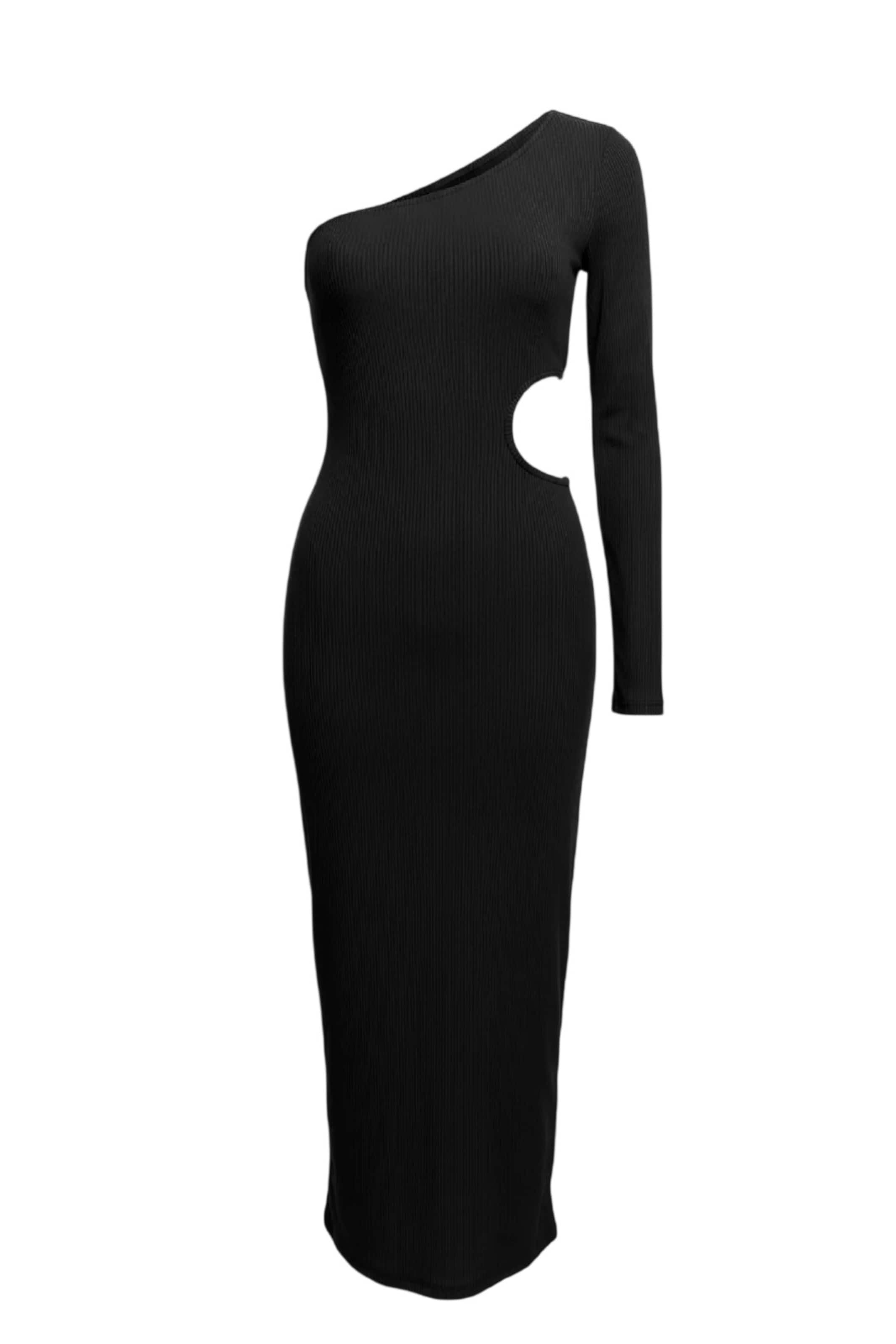 Alexa Dash Jurk in Zwart: voorkant