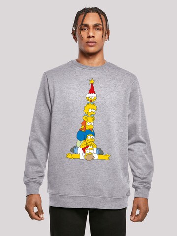 F4NT4STIC Sweatshirt 'The Simpsons' in Grijs: voorkant