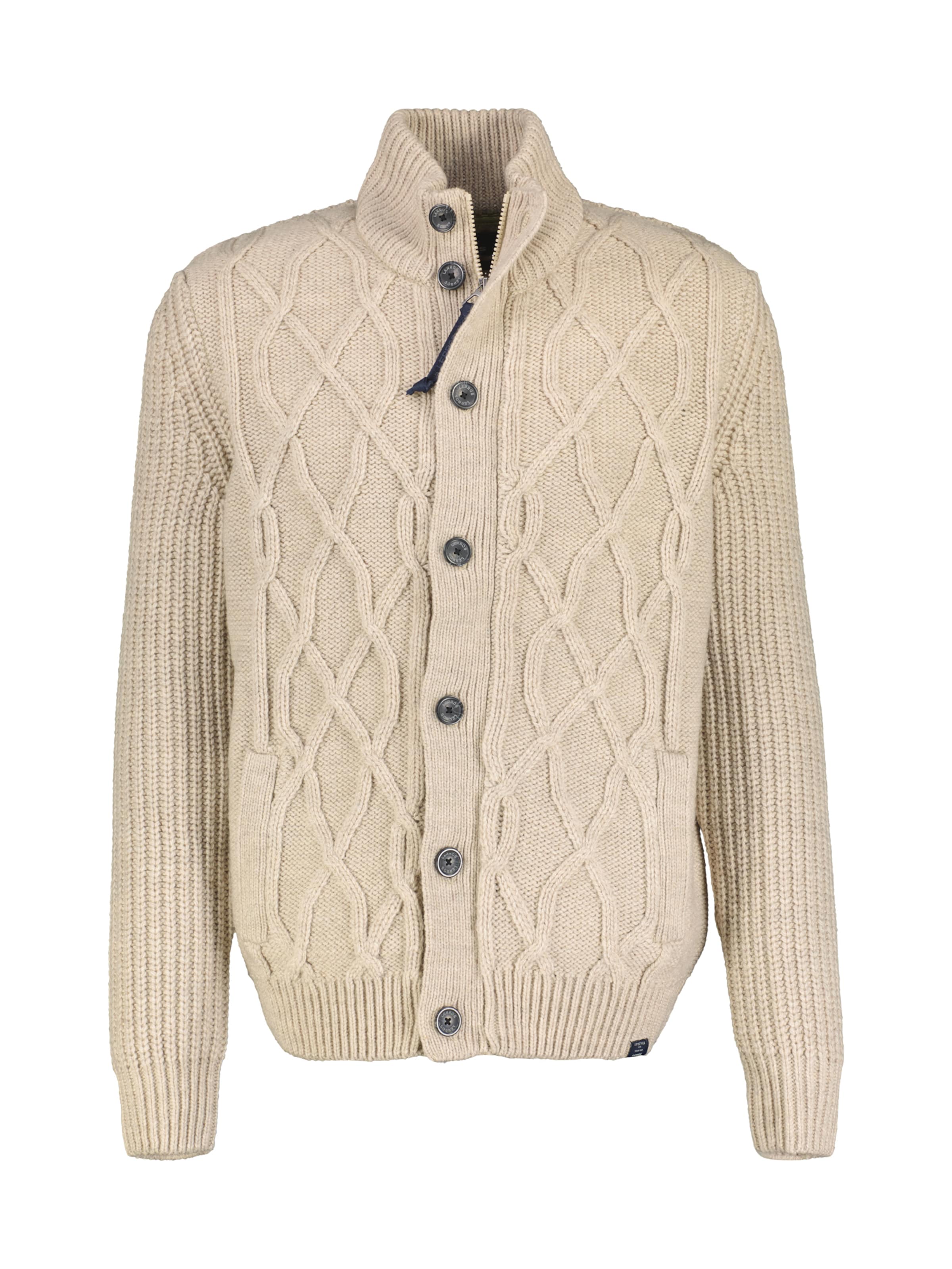 LERROS Gebreid vest in Beige: voorkant