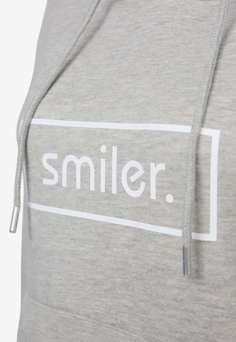 Sweat-shirt 'Happy' smiler. en gris