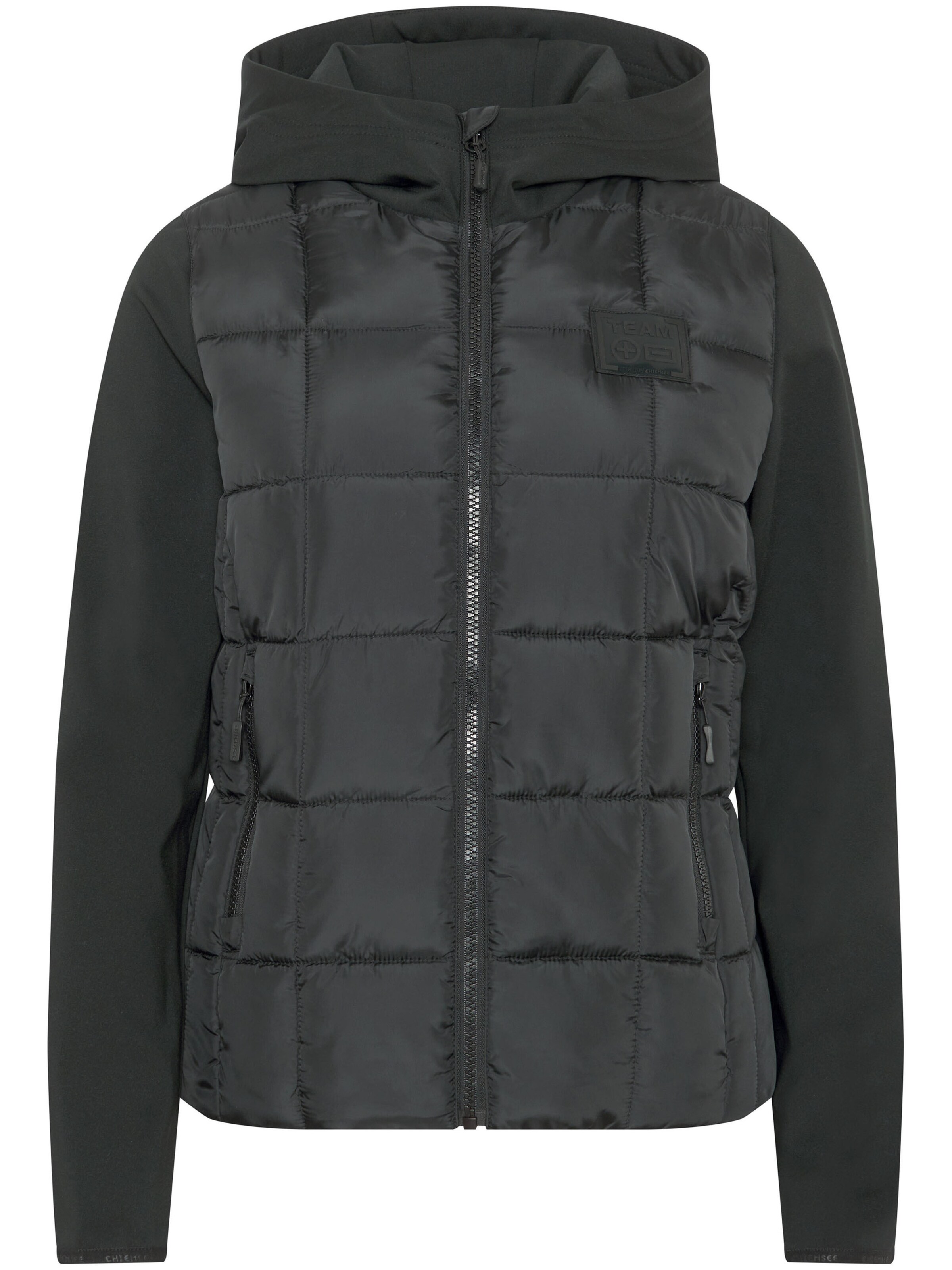 CHIEMSEE Jacke ' im Materialmix ' in Schwarz: Vorderseite