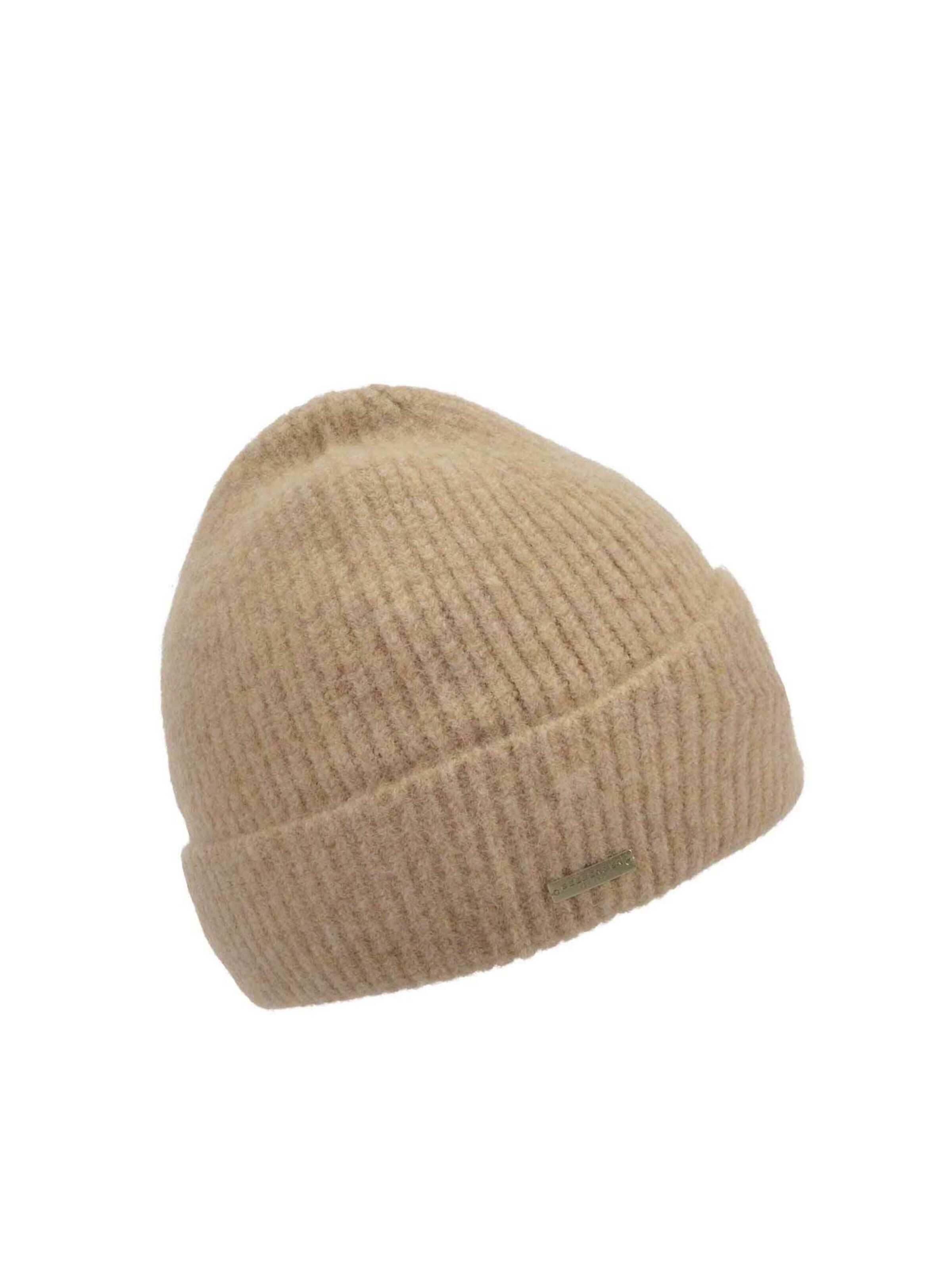 Seeberger Beanie 'Mütze' in Beige: front