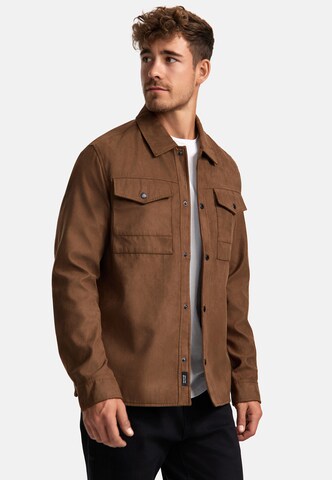 Coupe regular Chemise ' Finny ' INDICODE JEANS en marron