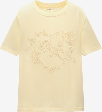 Pull&Bear Shirt in Yellow: front