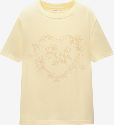 Pull&Bear T-shirt en jaune, Vue avec produit