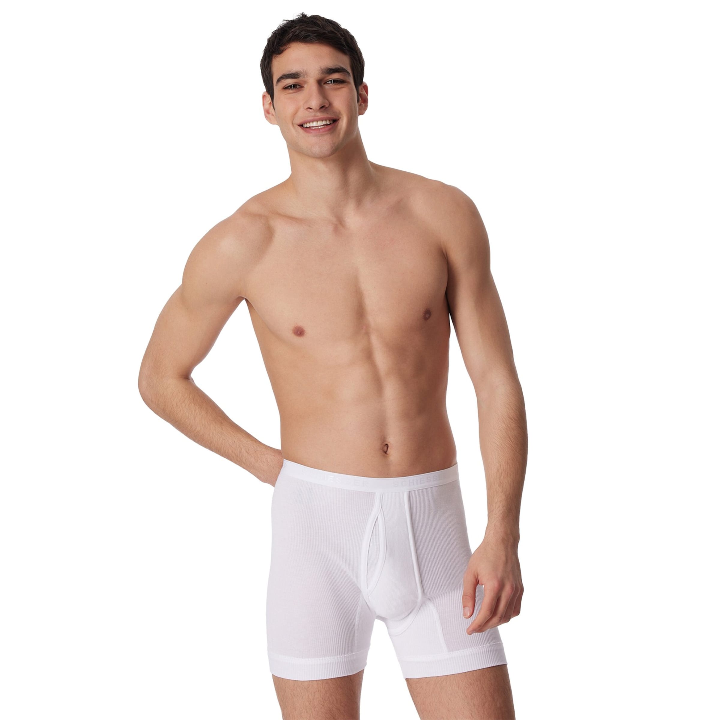 Boxers SCHIESSER en blanc : devant