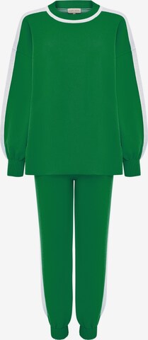 CESARE GASPARI Sweatsuit in Green: front