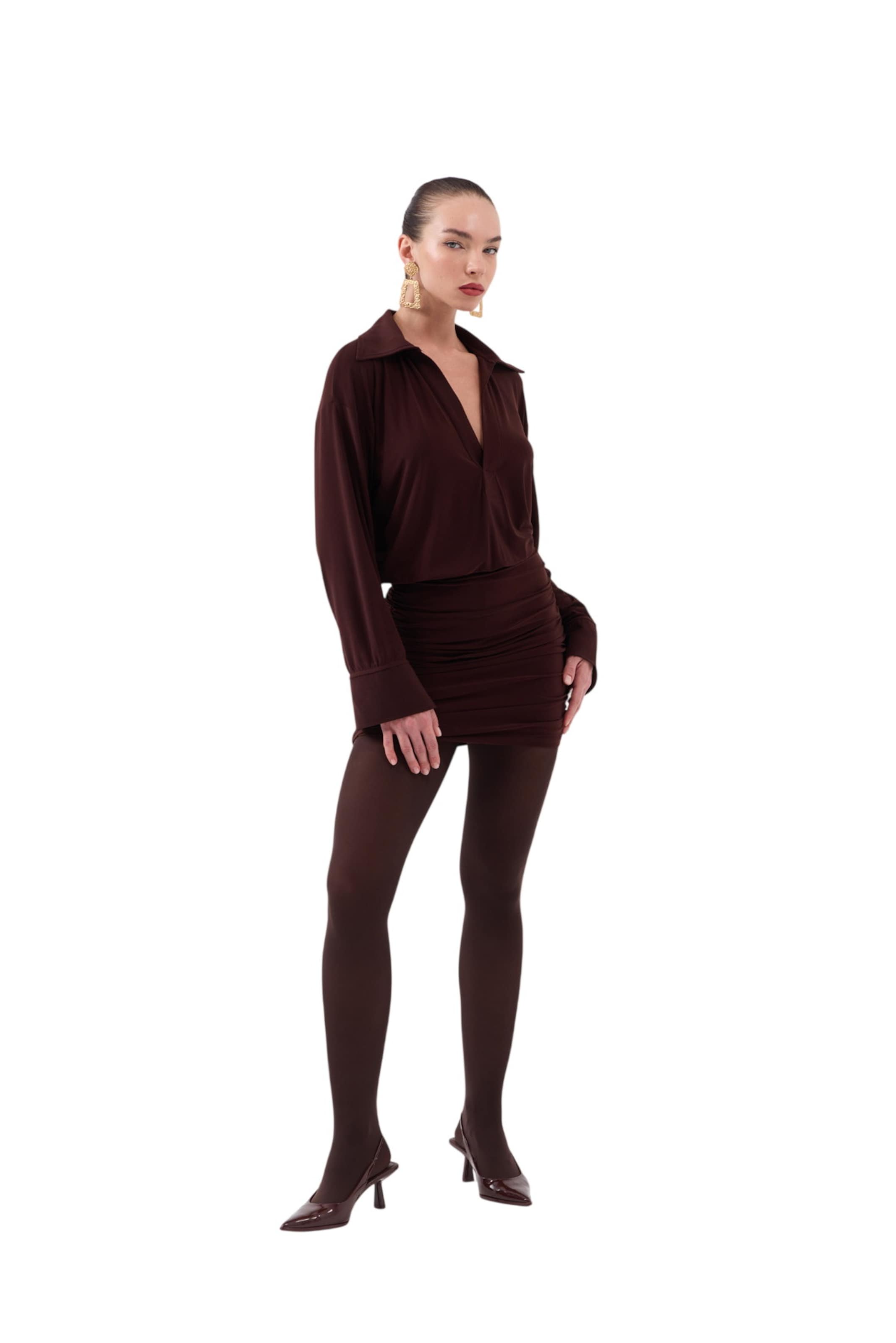 HOLLY LOLLY Kleid in Braun