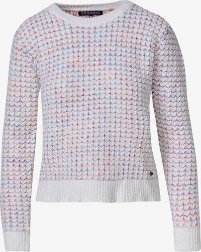 KOROSHI Pullover 'Chenille' in blau / pink / offwhite, Produktansicht