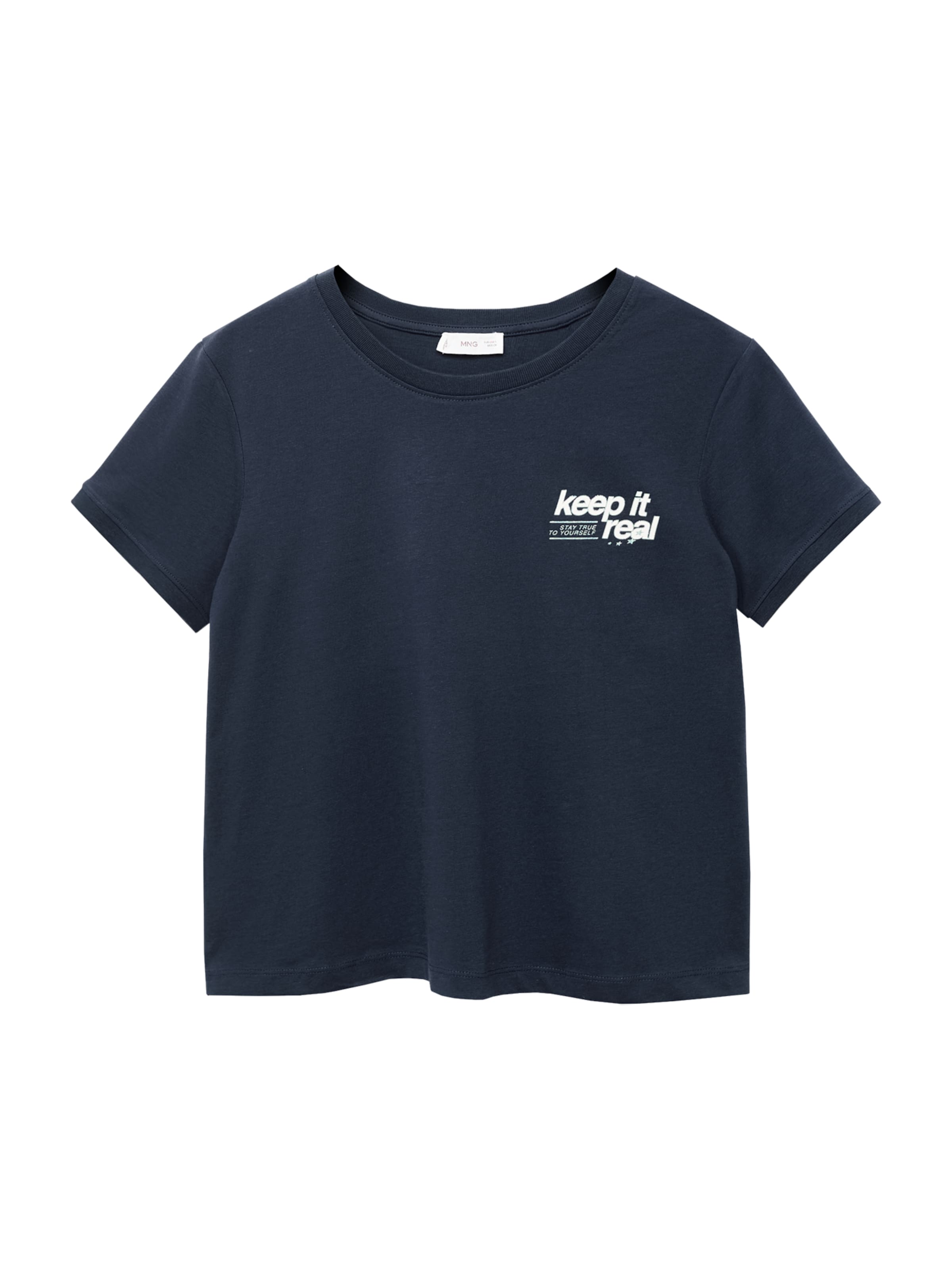 mėlyna MANGO TEEN Marškinėliai 'Keep': priekis