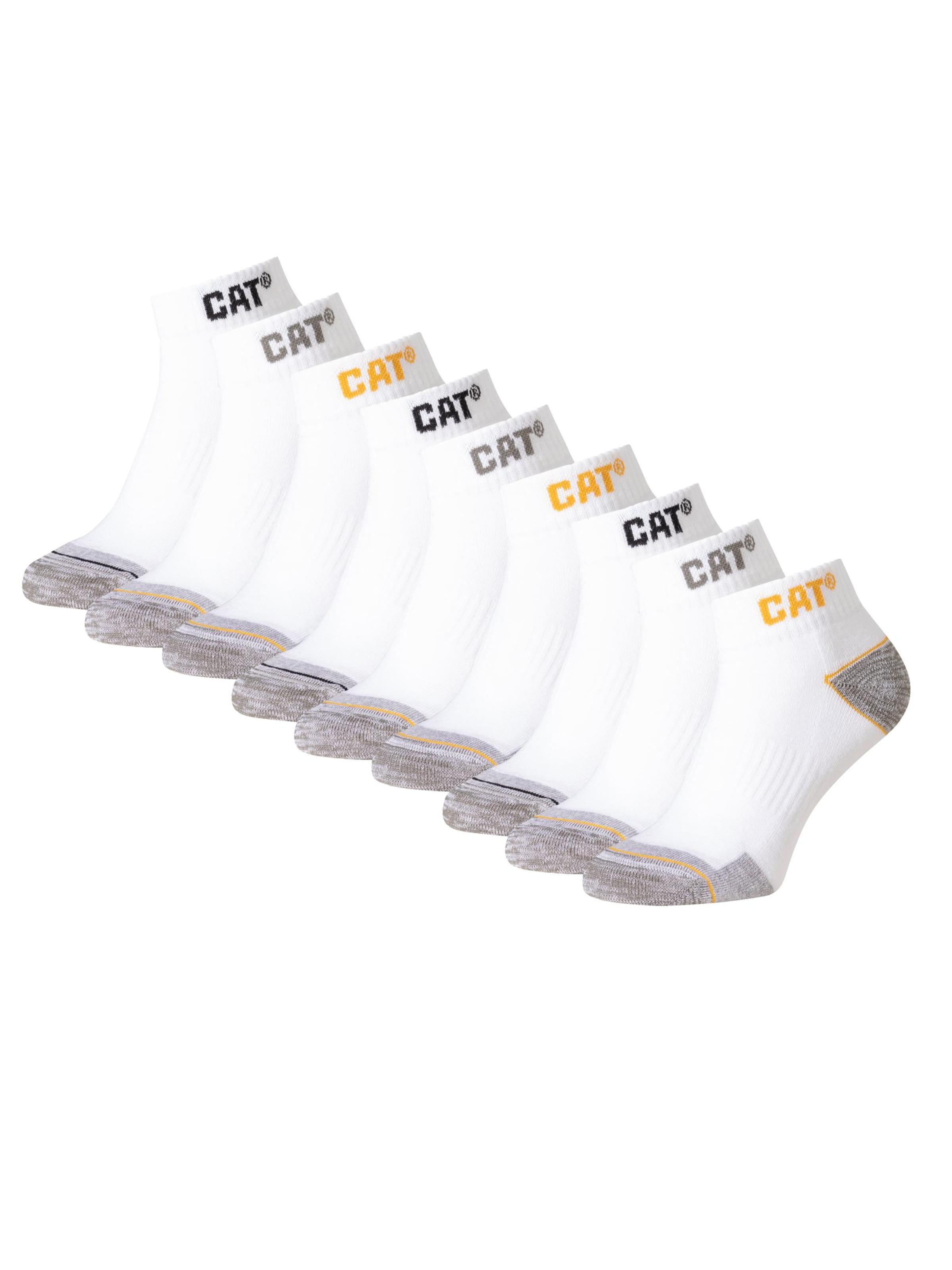 CATERPILLAR Enkelsokken 'CAT Enkelsokken Heren Work Sneakers 9-paar Korte Werksokken' in Wit: voorkant