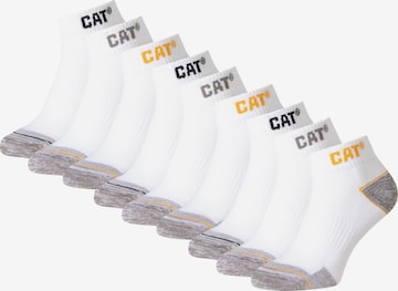 CATERPILLAR Enkelsokken 'CAT Enkelsokken Heren Work Sneakers 9-paar Korte Werksokken' in Wit: voorkant