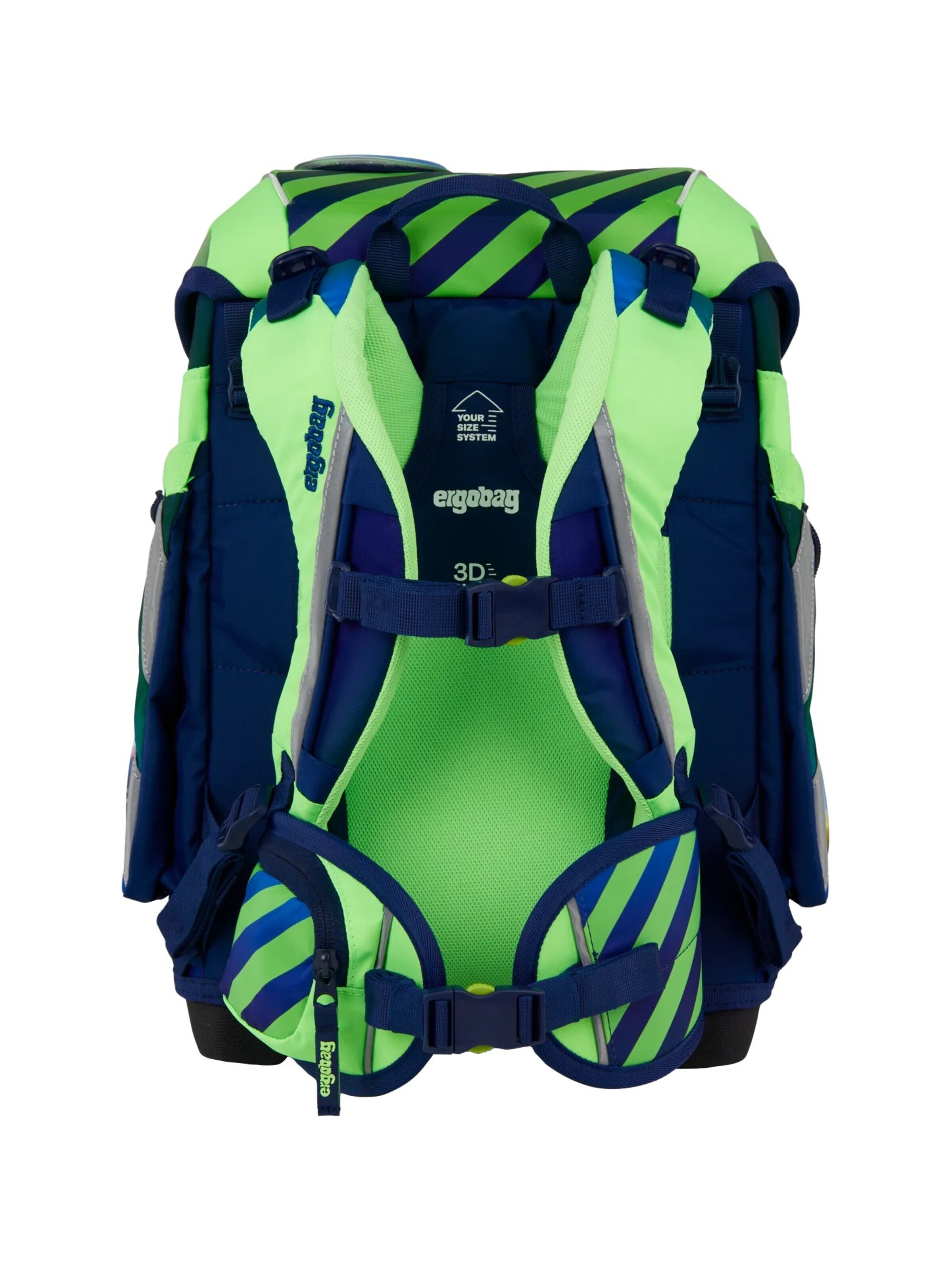 ergobag Backpack 'Schulranzen-Set cubo Set' in Blue