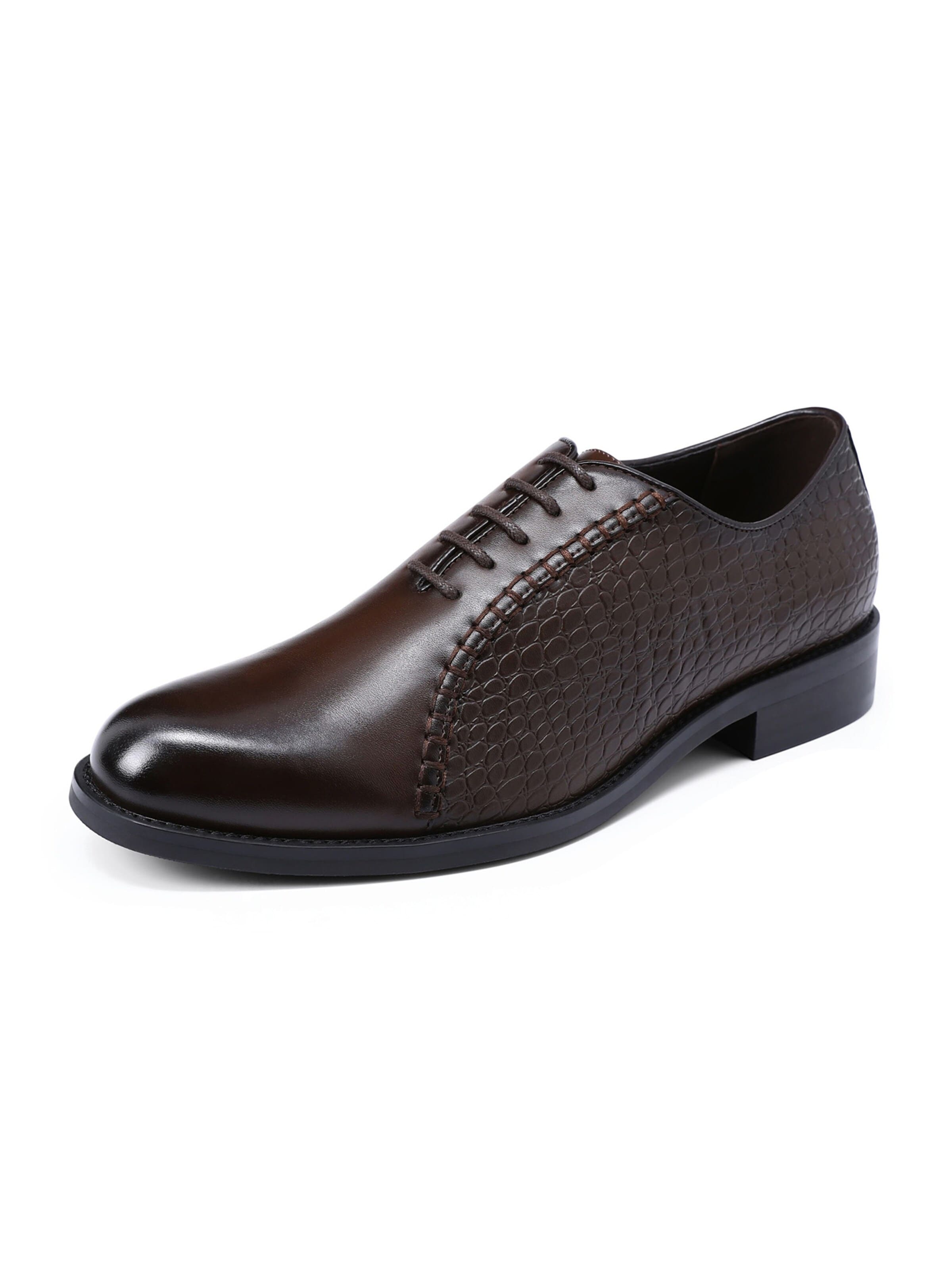 ALLTHEMEN Lace-Up Shoes 'Gleichgewicht' in Brown: front