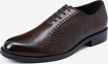 ALLTHEMEN Lace-Up Shoes 'Gleichgewicht' in Brown: front