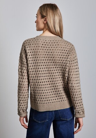 STREET ONE Strukturpullover in Beige