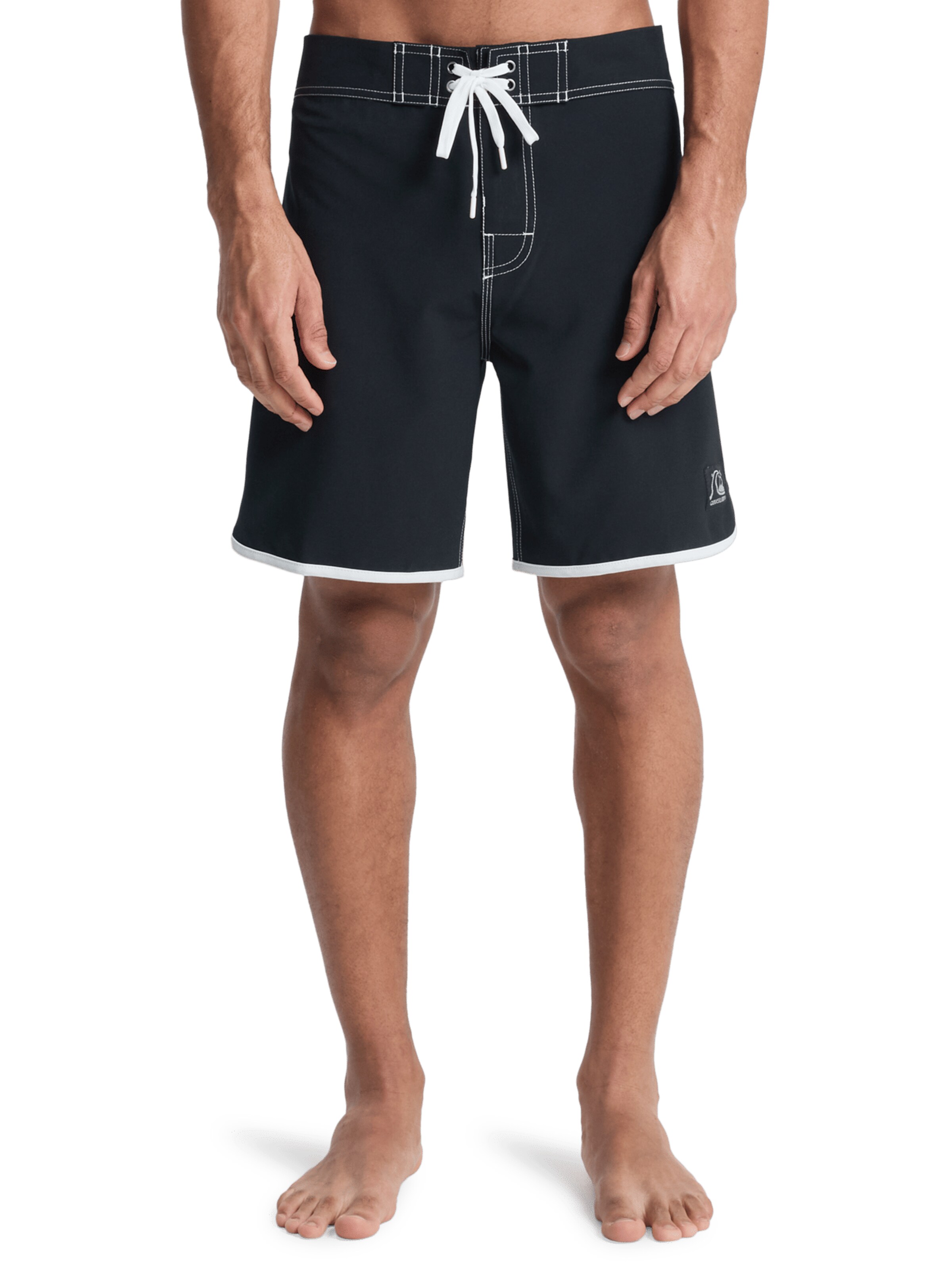 QUIKSILVER Regular Boardshorts 'Original Scallop 18' in Schwarz: Vorderseite