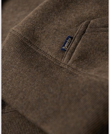 Superdry Sweatjacke 'Essential' in Braun