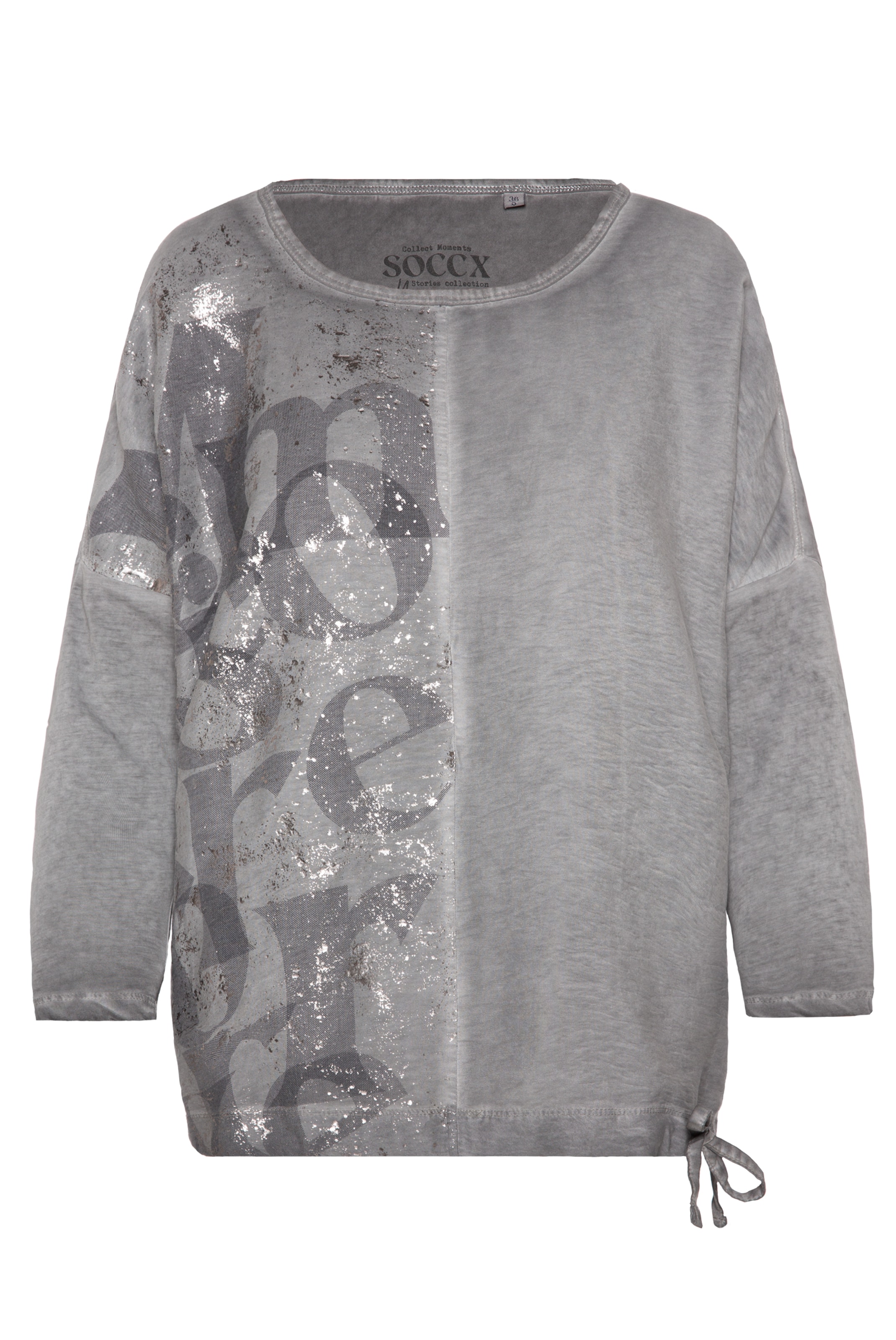 Soccx Shirts 'Memory Lane' i grå / mørkegrå / sølv, Produktvisning