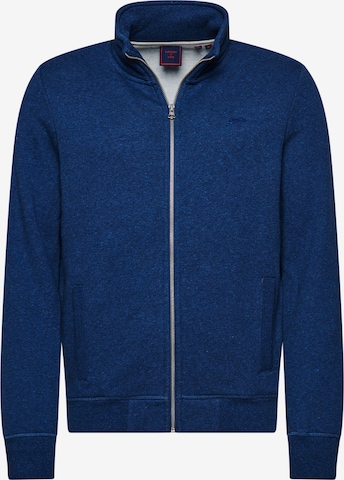 Superdry Sweatvest in Blauw: voorkant