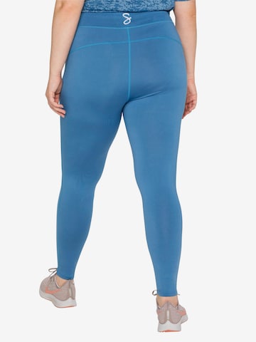 SHEEGO Skinny Workout Pants in Blue