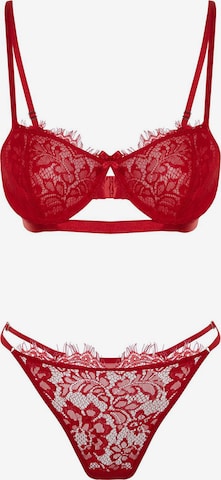 TrendyolBalkonet Kompleti donjeg rublja - crvena boja: prednji dio