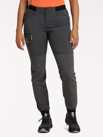 Haglöfs Regular Outdoor Pants in Grey: front