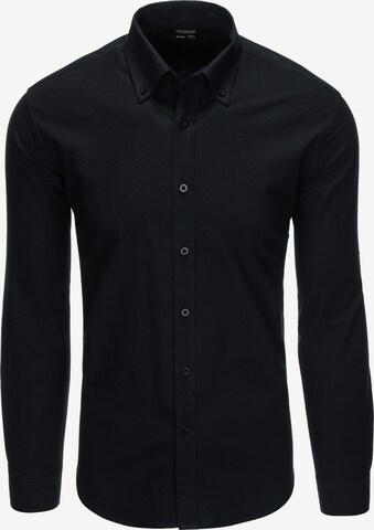 Ombre Overhemd 'SHOS-0114' in Zwart: voorkant