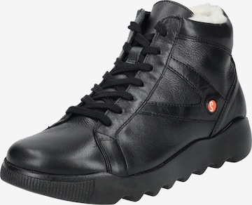 Softinos Schnürstiefelette in Schwarz: Vorderseite