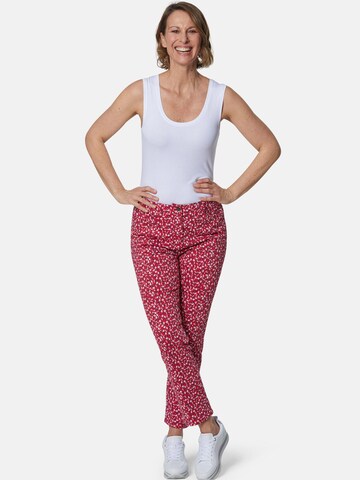 Goldner Slimfit Broek in Rood